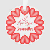 Je vous aime 3d coeurs cercle cadre (devant)