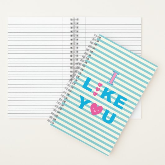 JE VOUS AIME Carnet Spiral (À l'intérieur)