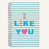 JE VOUS AIME Carnet Spiral (Recto)