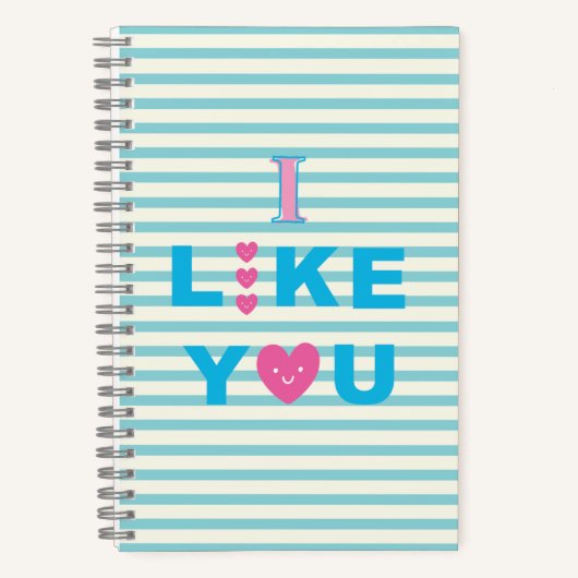 JE VOUS AIME Carnet Spiral (Recto)