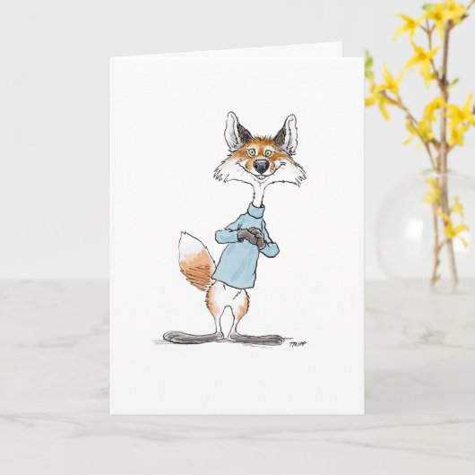 Je vous aime ! Carte Fox (Fleur jaune)