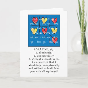 JE VOUS AIME carte pour n'importe quelle occasion!