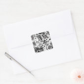 JE VOUS AIME gratter Typographie Sticker Valentine (Enveloppe)