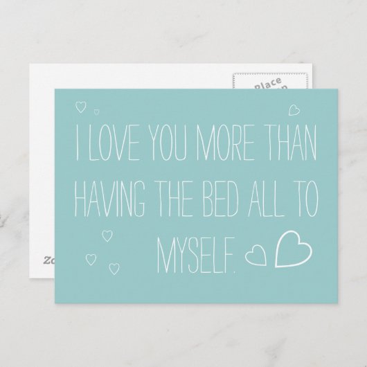 Je vous aime plus vous manquez carte postale longu (Devant / Derrière)