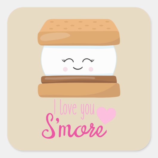 Je vous aime Smore word art un sticker (Devant)