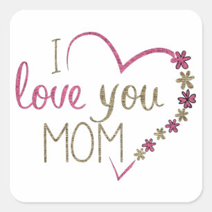 JE VOUS AIME Stickers MOM