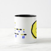JE VOUS AIME tasse de code Morse (Centre)