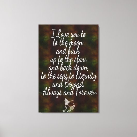 Je vous aime Toile Wrap (Recto)