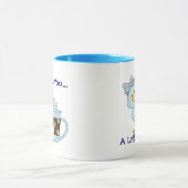JE VOUS AIME UN LATTE Blue Bird Winter Coffee Mug (Centre)
