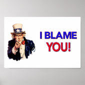 Je vous blâme - Drôle Oncle Sam Poster (Devant)