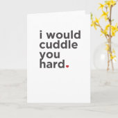 Je vous caresserais dur. Carte drôle (Fleur jaune)