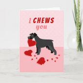 Je vous Chews Schnauzer Carte de Saint Valentin (Devant)