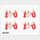 Je Vous Coeur Sticker Rectangulaire (Feuille)