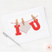 Je Vous Coeur Sticker Rectangulaire (Enveloppe)