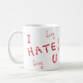 Je vous déteste tasse de tasse de café de coeur de (Gauche)