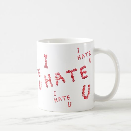 Je vous déteste tasse de tasse de café de coeur de (Droite)