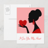 Je vous donne ma carte postale de Saint-Valentin (Devant / Derrière)