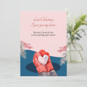 Je Vous Donne Mon Coeur Carte De Vacances (Debout devant)