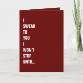 Je vous jure... Carte de Saint-Valentin drôle et c (Devant)