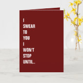 Je vous jure... Carte de Saint-Valentin drôle et c (Fleur jaune)