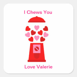 Je vous mâche Sticker Valentine Party Favoriser