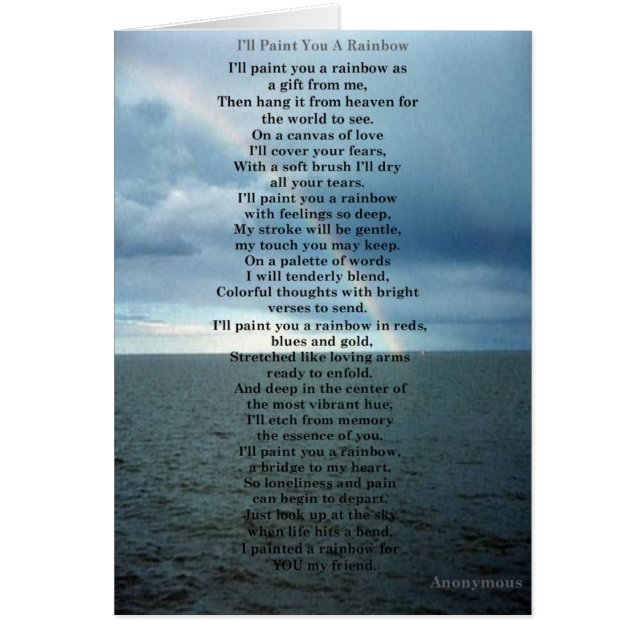 Je vous peindrai un arc-en-ciel (Devant)