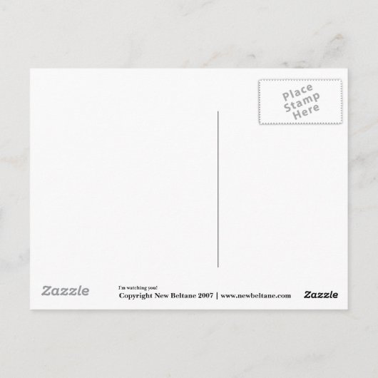 Je vous regarde - Carte postale (Dos)