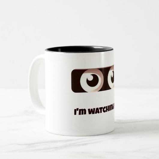 Je vous regarde - Drôle Eyes Mug (Devant gauche)