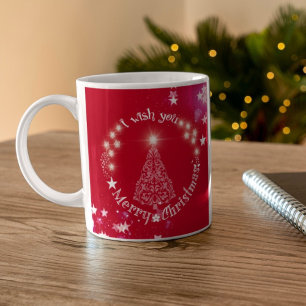 Je vous souhaite de Joyeux Cristmas Mug Café Rouge