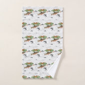 Je vous souhaite des poissons de volée, des truite (Serviette à main)