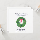 Je vous souhaite la plus belle carte de Noël (Devant/Arrière en situation)