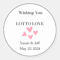 Je vous souhaite Loto Loto Love Étiquette