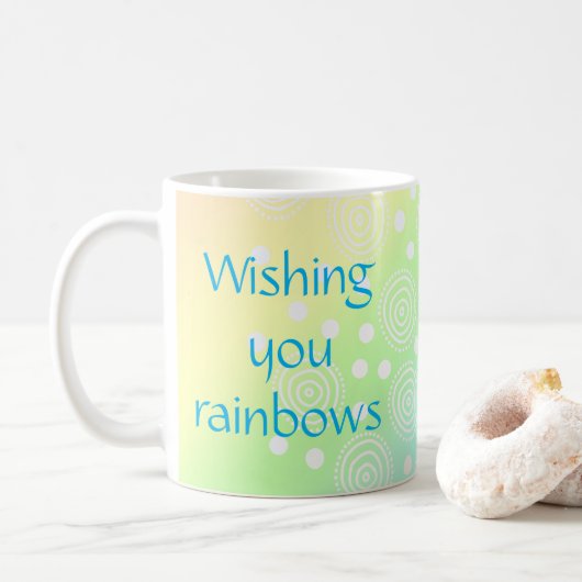 Je vous souhaite Rainbows Mug (Avec donut)