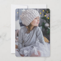 Je vous souhaite Rouge, Or et Vert Carte photo de