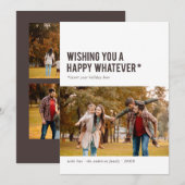 Je vous souhaite un heureux... Drôle Carte photo d (Devant / Derrière)