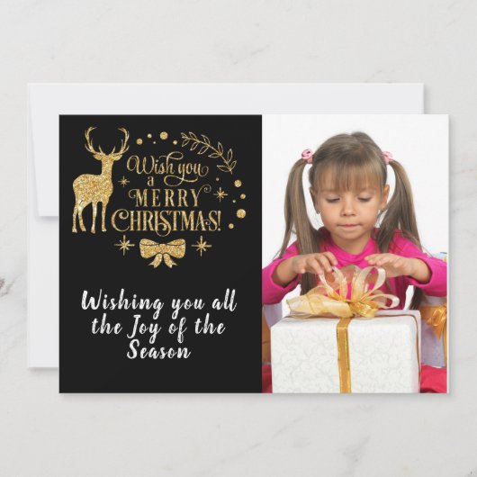 Je Vous Souhaite Un Joyeux Carte photo De Noël/2 C (Devant)