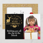 Je Vous Souhaite Un Joyeux Carte photo De Noël/2 C (Devant / Derrière)