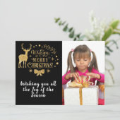 Je Vous Souhaite Un Joyeux Carte photo De Noël/2 C (Debout devant)