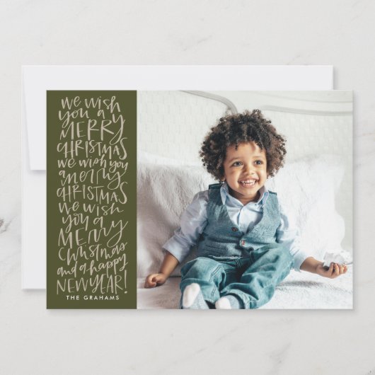 Je vous souhaite un joyeux Noël en Carte photo À f (Devant)