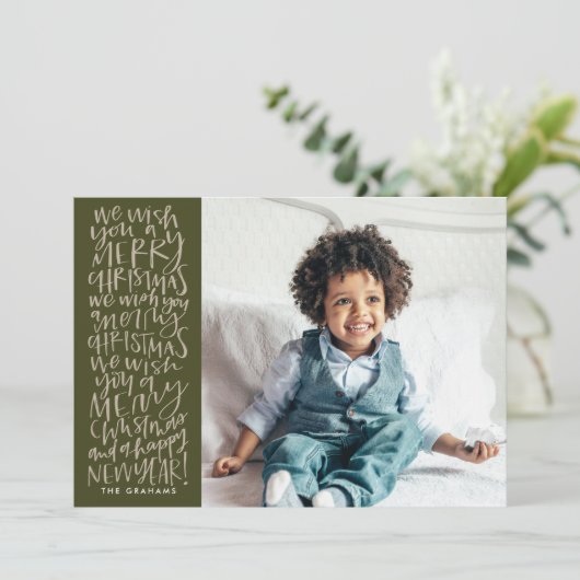 Je vous souhaite un joyeux Noël en Carte photo À f (Debout devant)