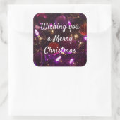 Je vous souhaite un joyeux Stickers violet de Noël (Sac)