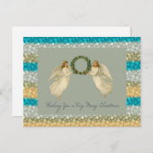 Je vous souhaite un très joyeux Noël carte Angles (Devant / Derrière)