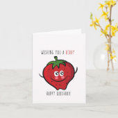 Je Vous Souhaite Une Berry Puns Carte Anniversaire (Fleur jaune)