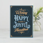 Je vous souhaite une carte Hanoukka joyeuse et joy (Debout devant)