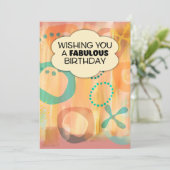 Je vous souhaite une carte orange d'anniversaire f (Debout devant)