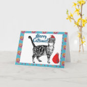 Je vous souhaite une joyeuse carte de Noël Catsmus (Fleur jaune)