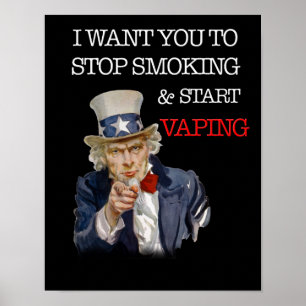 Je vous veux affiche de prime de Vape d'Oncle Sam
