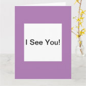 Je Vous Vois Carte De Voeux Vide (Fleur jaune)