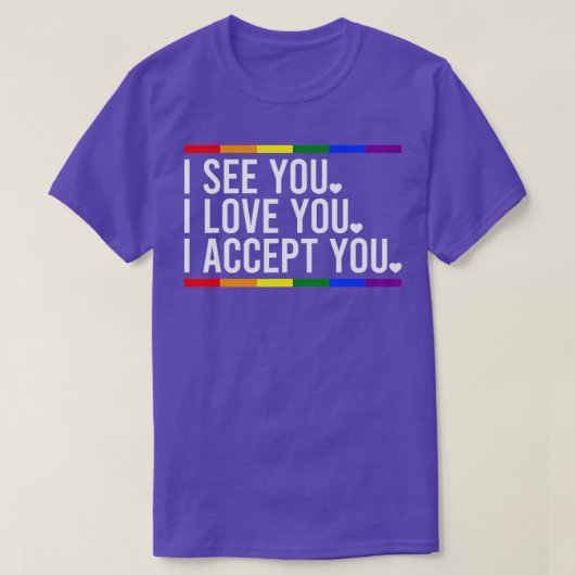 Je Vous Vois Je Vous Aime Je Vous Accepte Tshirt L (Design devant)