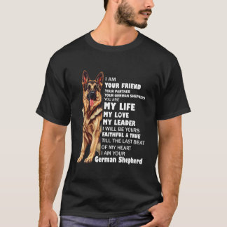 Je vriend, je Duitse herder fel trouw D T-shirt